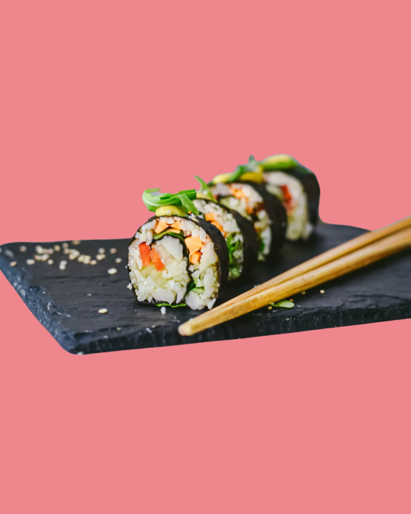 Makis de coliflor con Melón Okashi