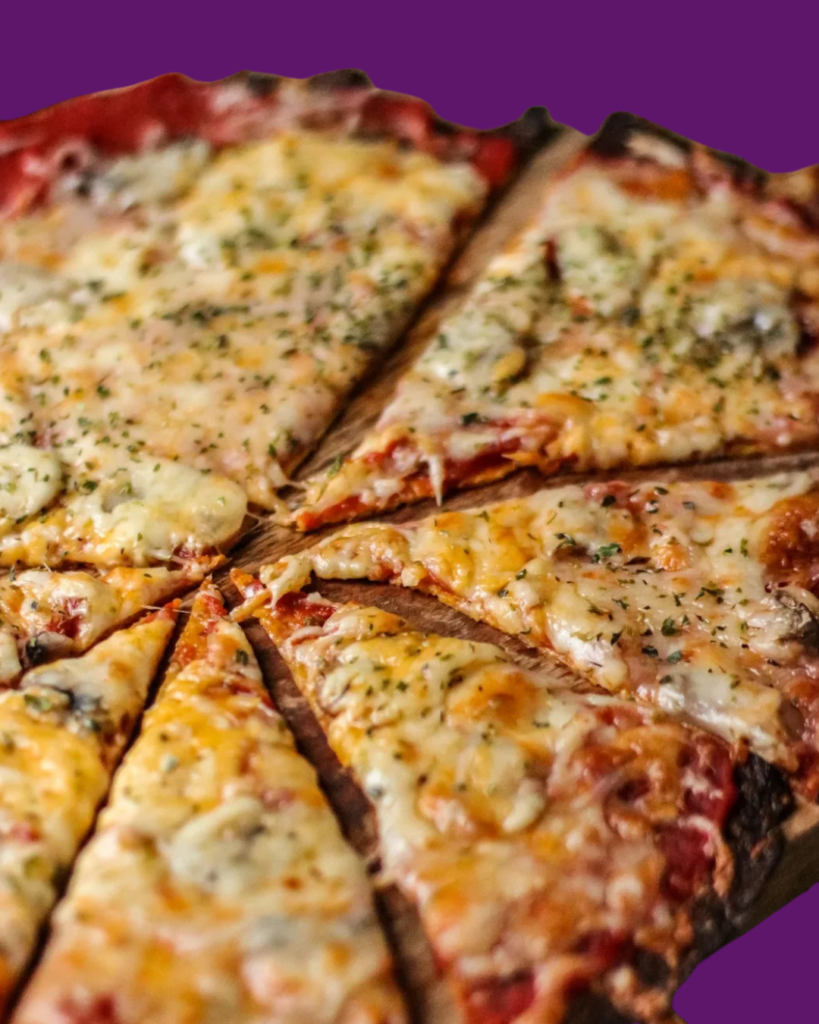 Pizza fit sin gluten con base de coliflor Jimbee