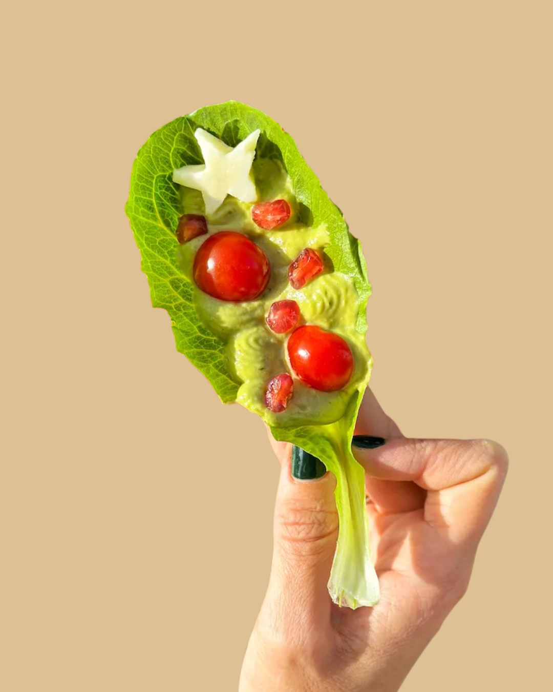 Tacos de árbol de Navidad de aguacate