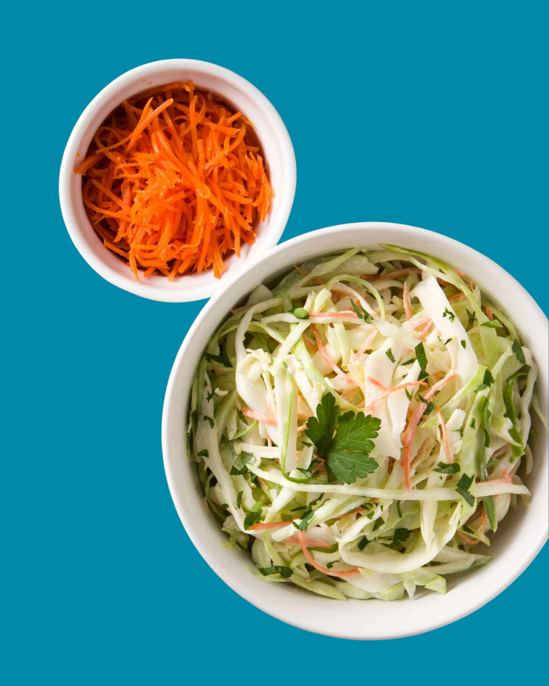 Ensalada de col picuda con salsa césar