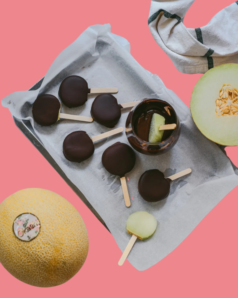 Piruleta de melón Okashi