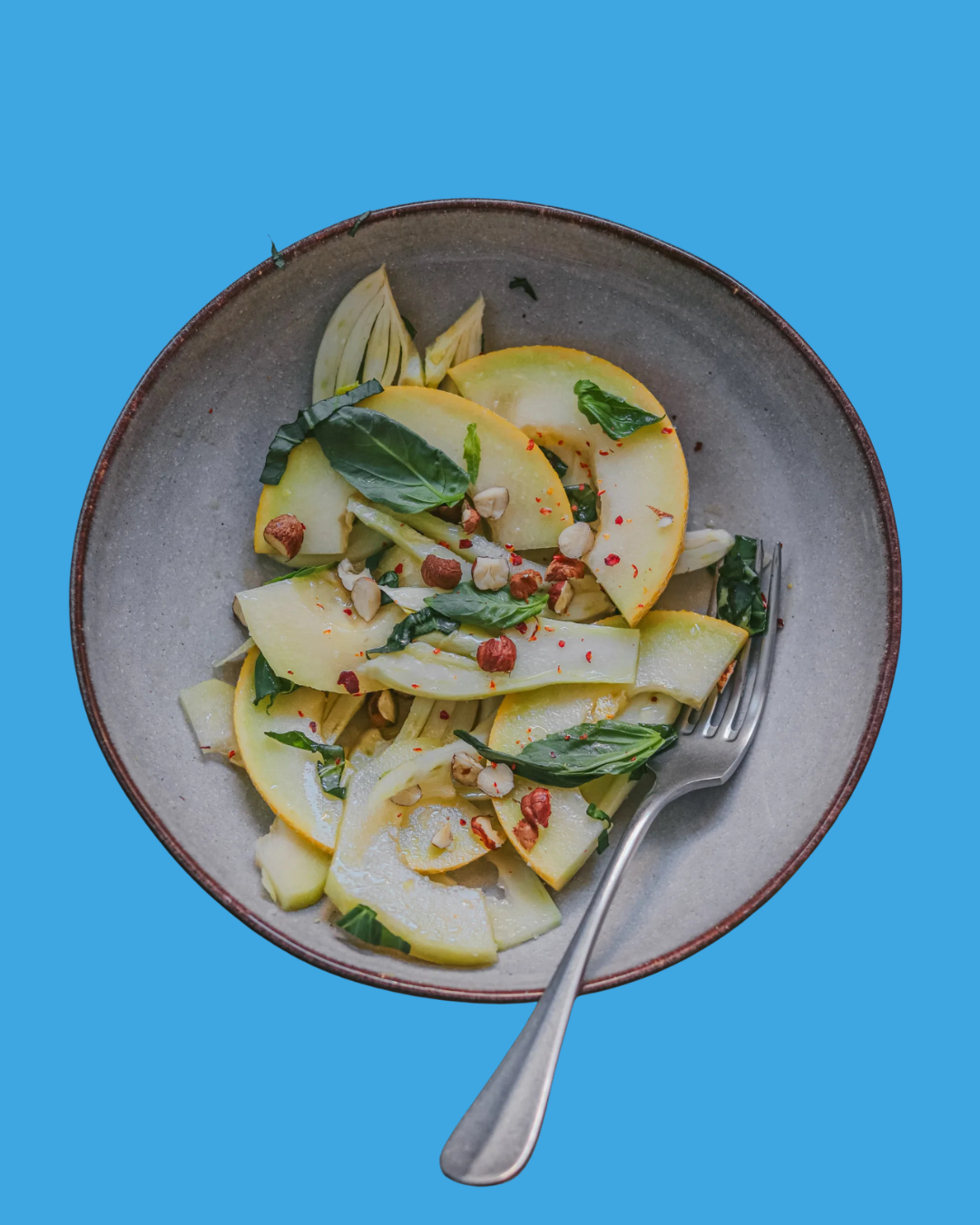 Ensalada de hinojo, Lililup y albahaca