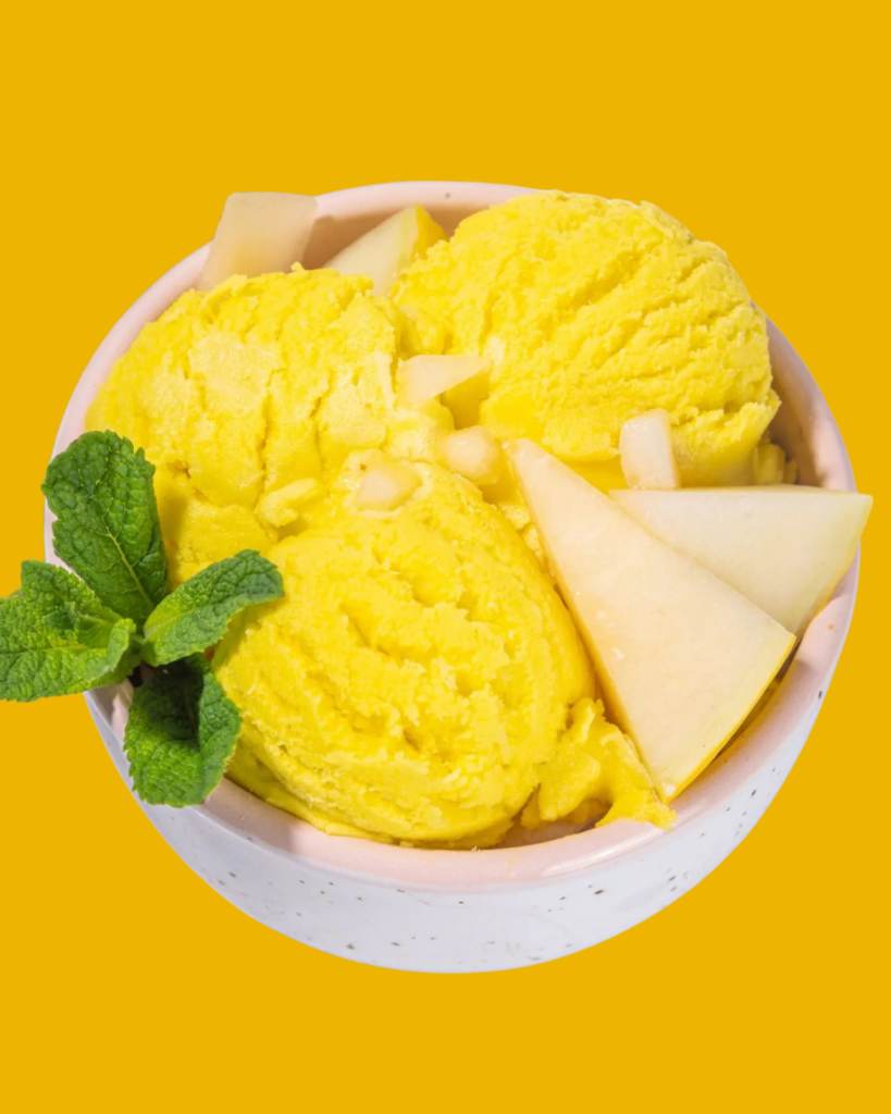 Helado de melón amarillo