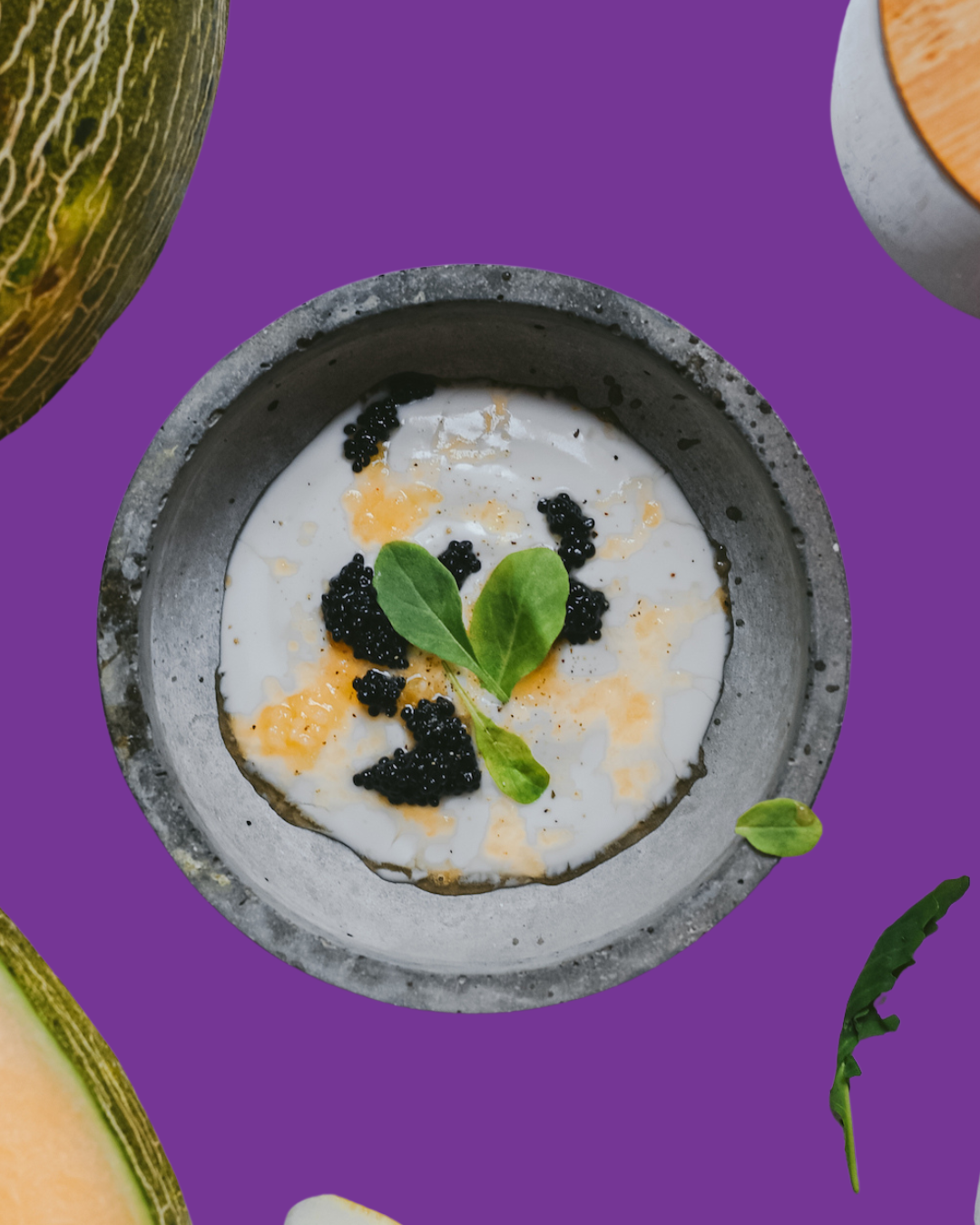 Escarcha de melón Jimbee Tropical con caviar