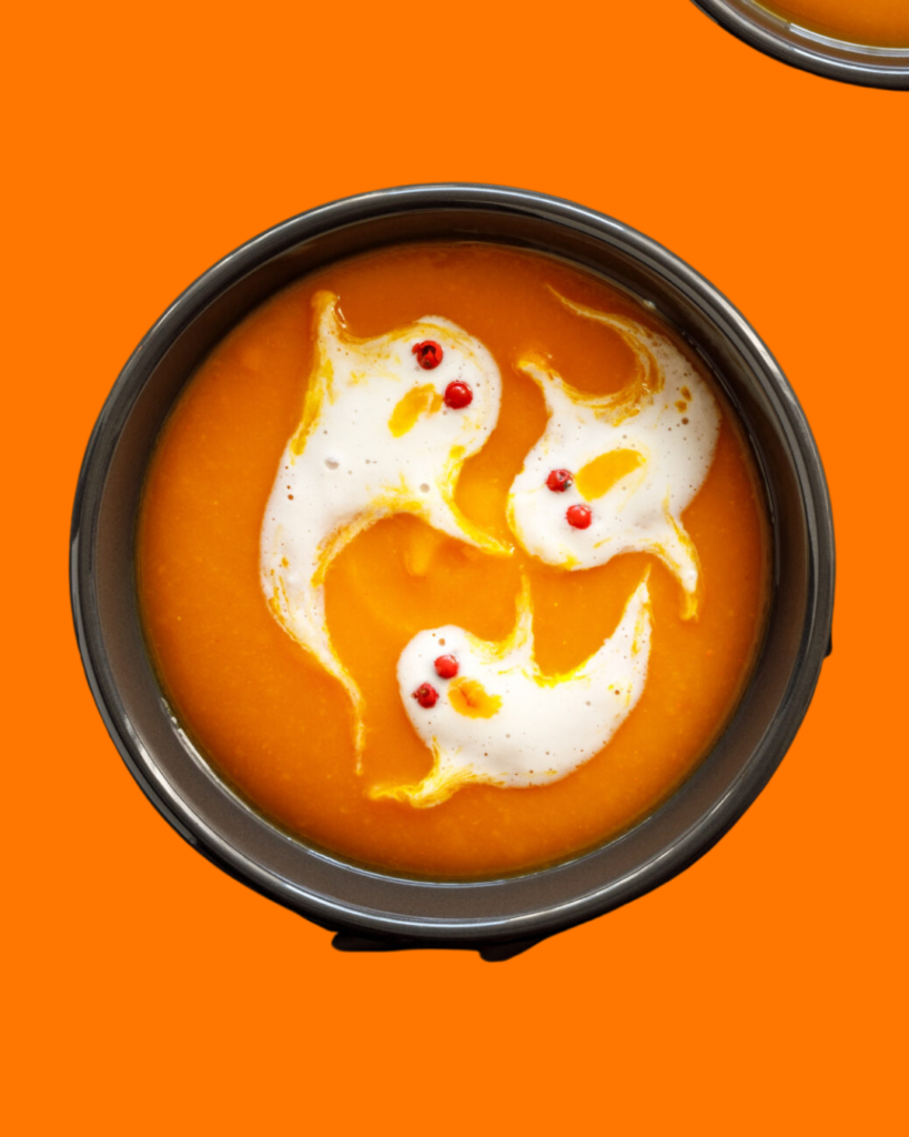 Crema de calabaza halloween