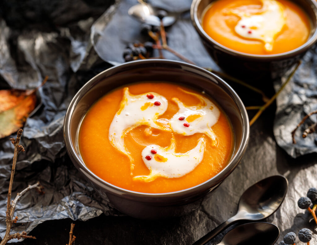 Crema de calabaza halloween