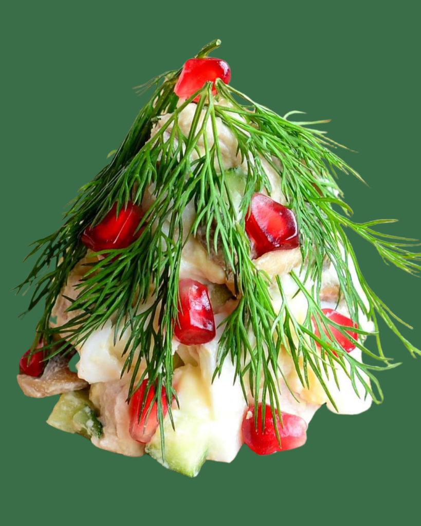 Ensalada Navideña en Forma de Árbol