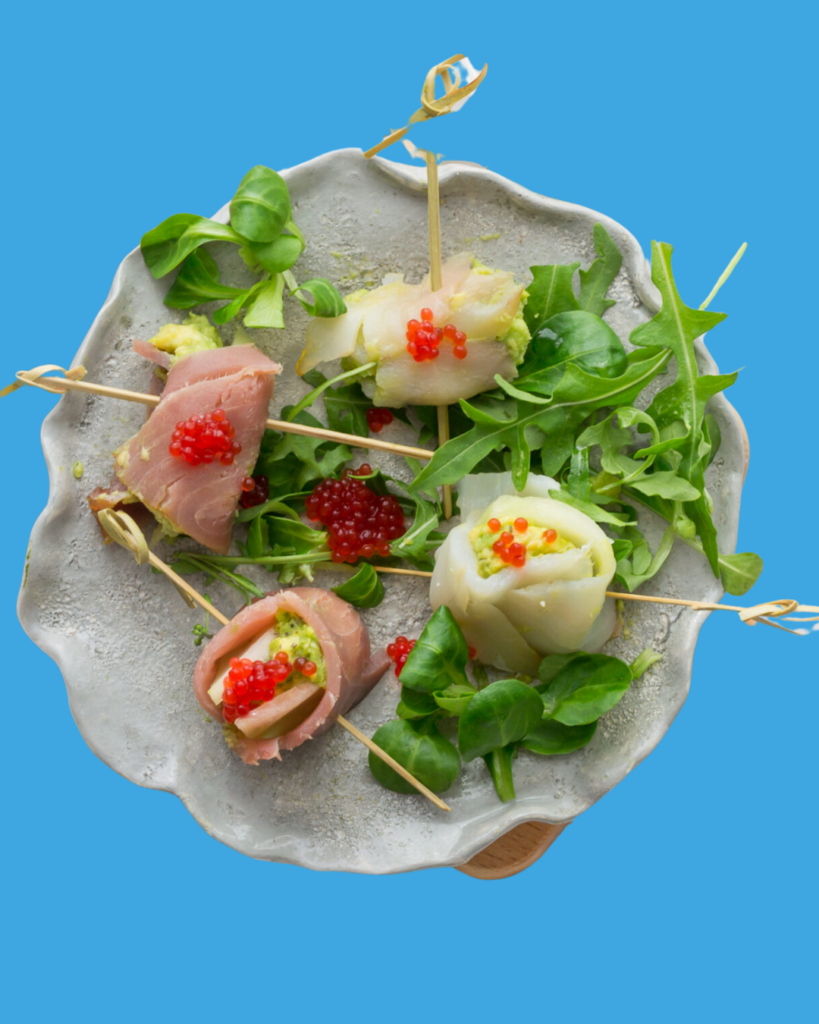 Rollitos ahumados con melón Lililup