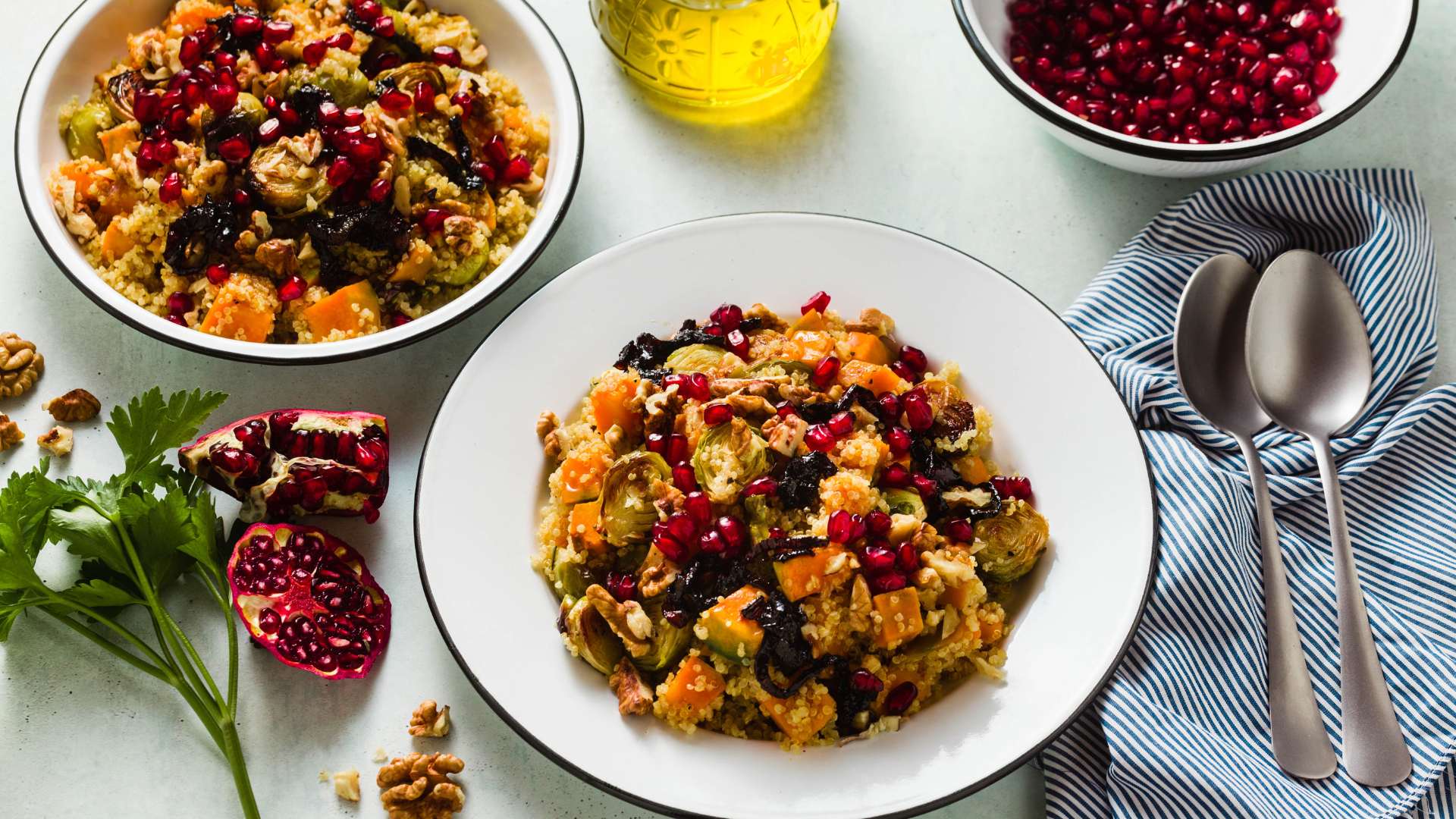 Ensalada Festiva de Calabaza y Quinoa