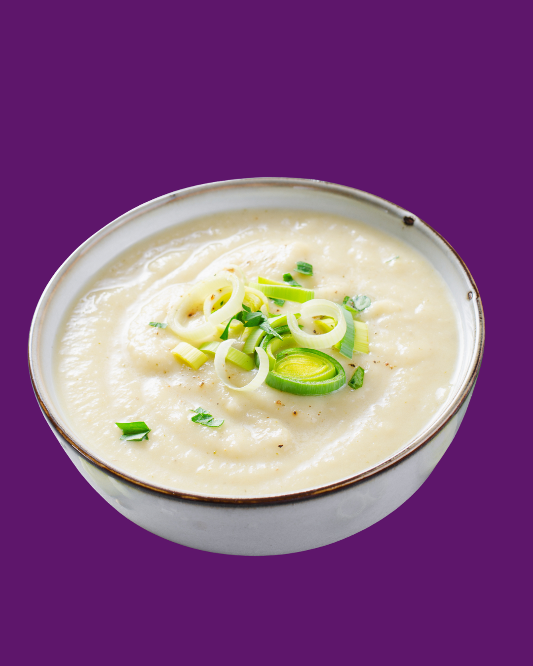 Sopa de coliflor con puerros y patatas