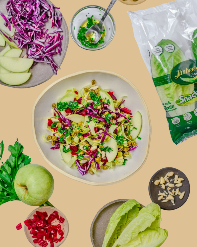 Ensalada Jimbee Snack nórdica de lombarda, manzana y remolacha
