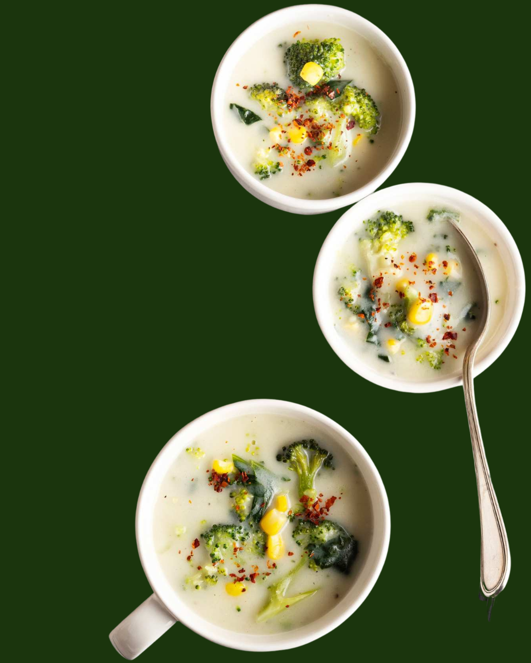 Sopa cremosa de Brócoli con Maíz