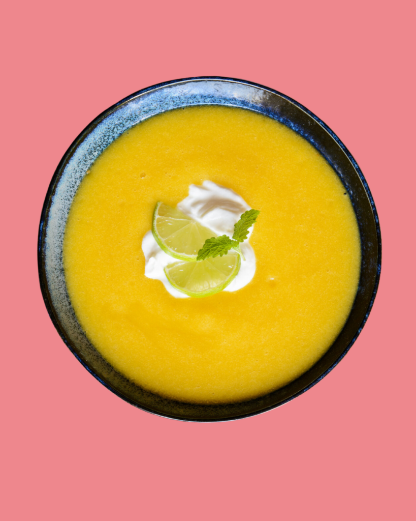 Sopa de Frutas de Verano con Melón Okashi y Melocotón