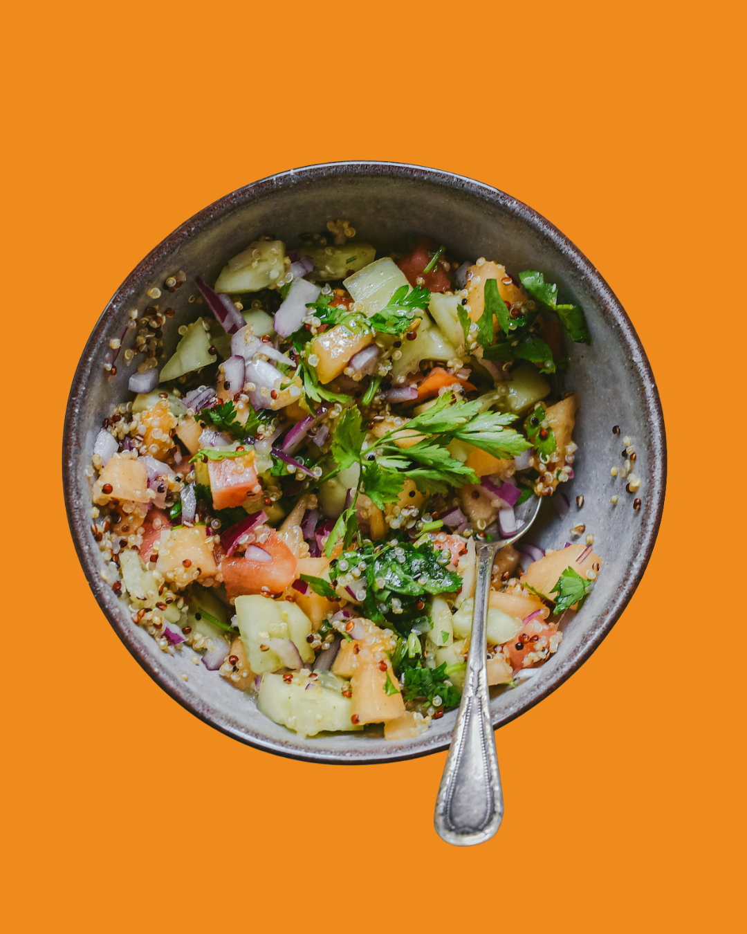 Tabulé de quinoa con melón Waikiki