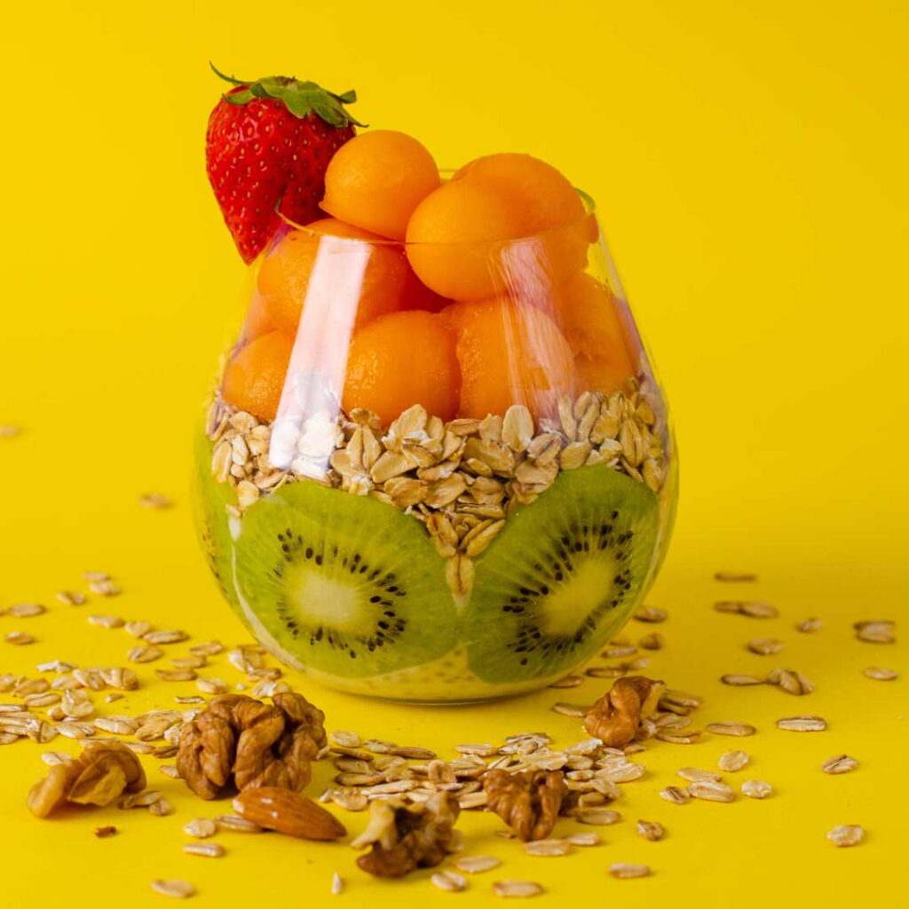 Pudín de Chía con Melón y Kiwi