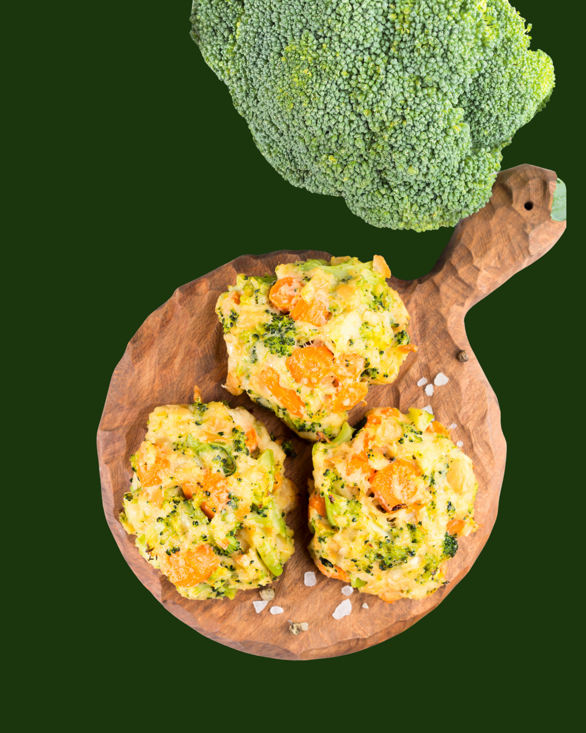 Albóndigas de brócoli, zanahoria y queso