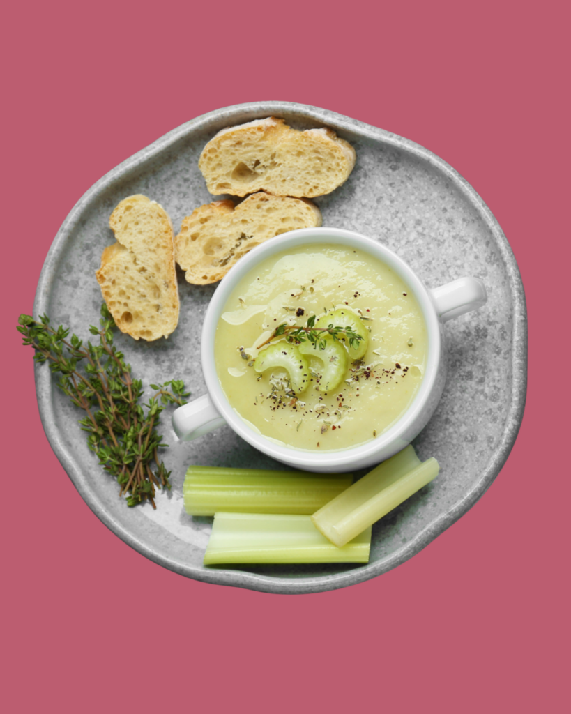 Sopa de Apio con Espinacas