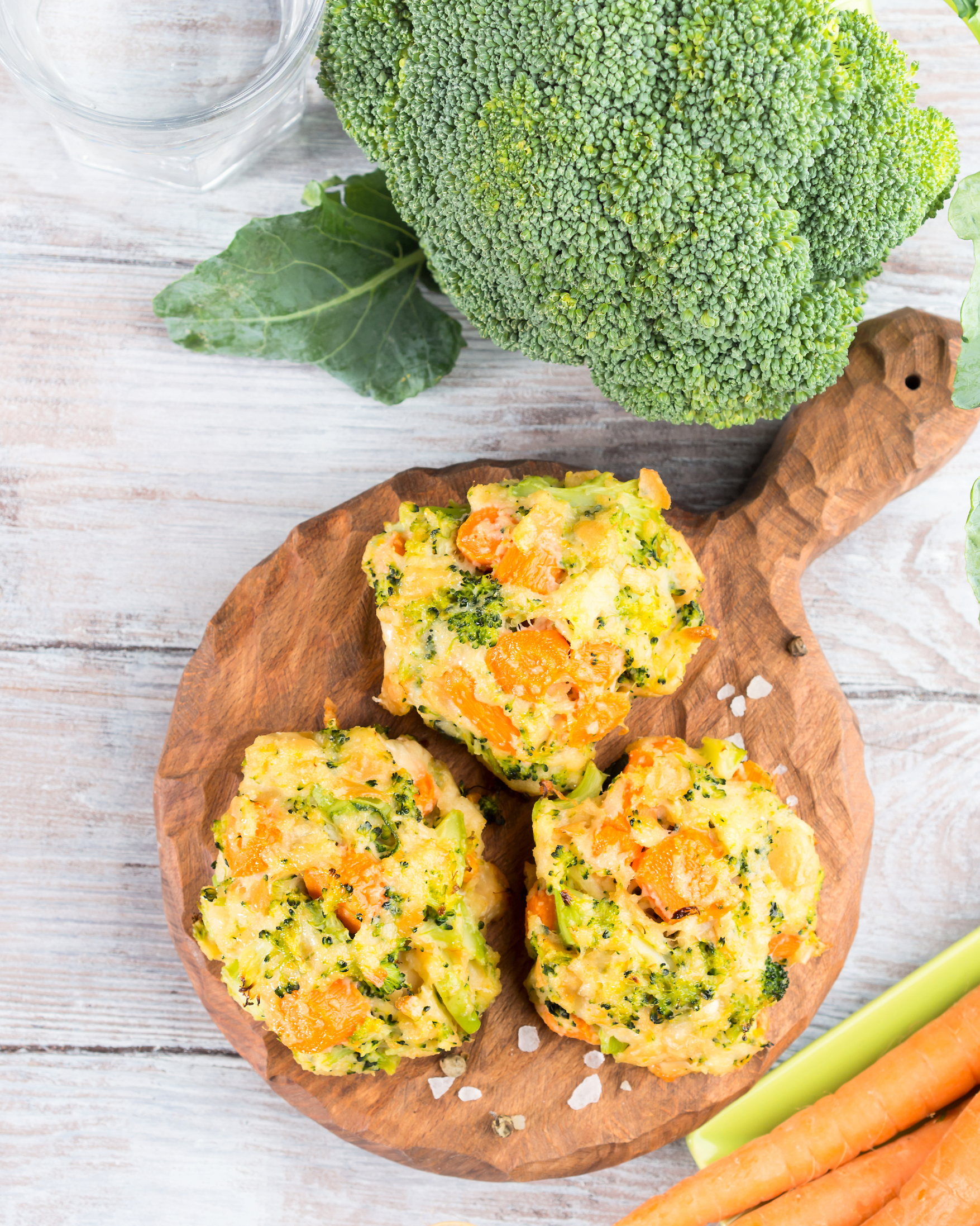 Albóndigas de brócoli, zanahoria y queso