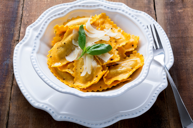 Ravioli Relleno de Calabaza