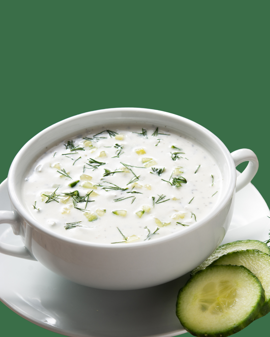 Sopa Fría de Pepino con Eneldo