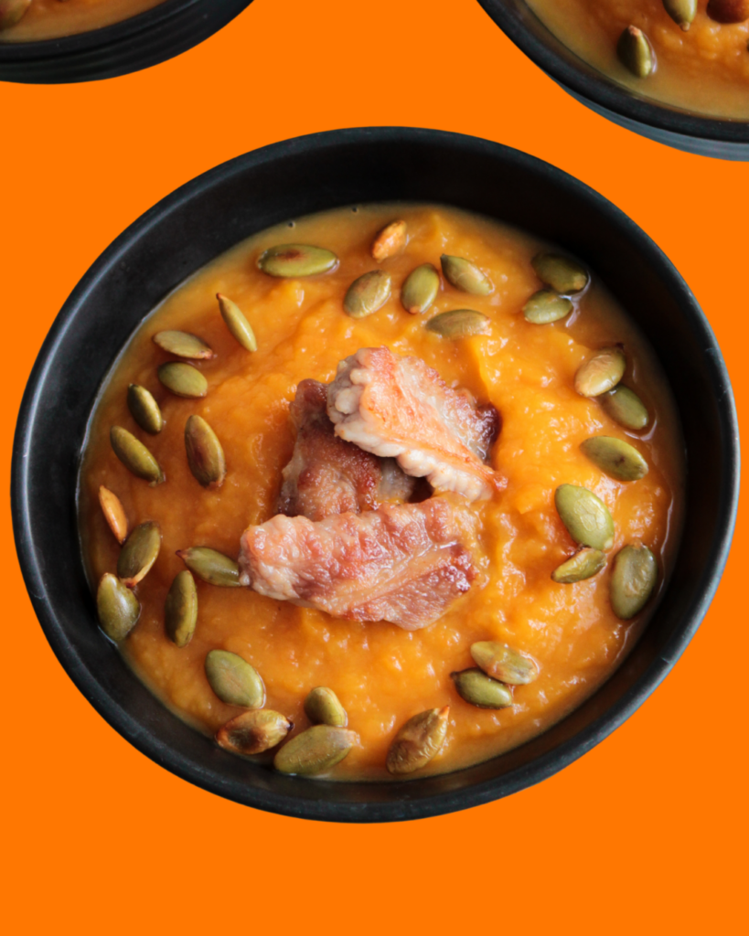 Crema de Calabaza con Panceta Crujiente