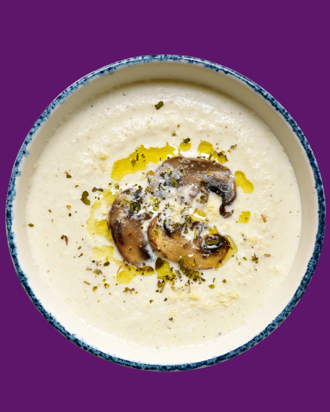 Crema de Coliflor con Champiñones Salteados