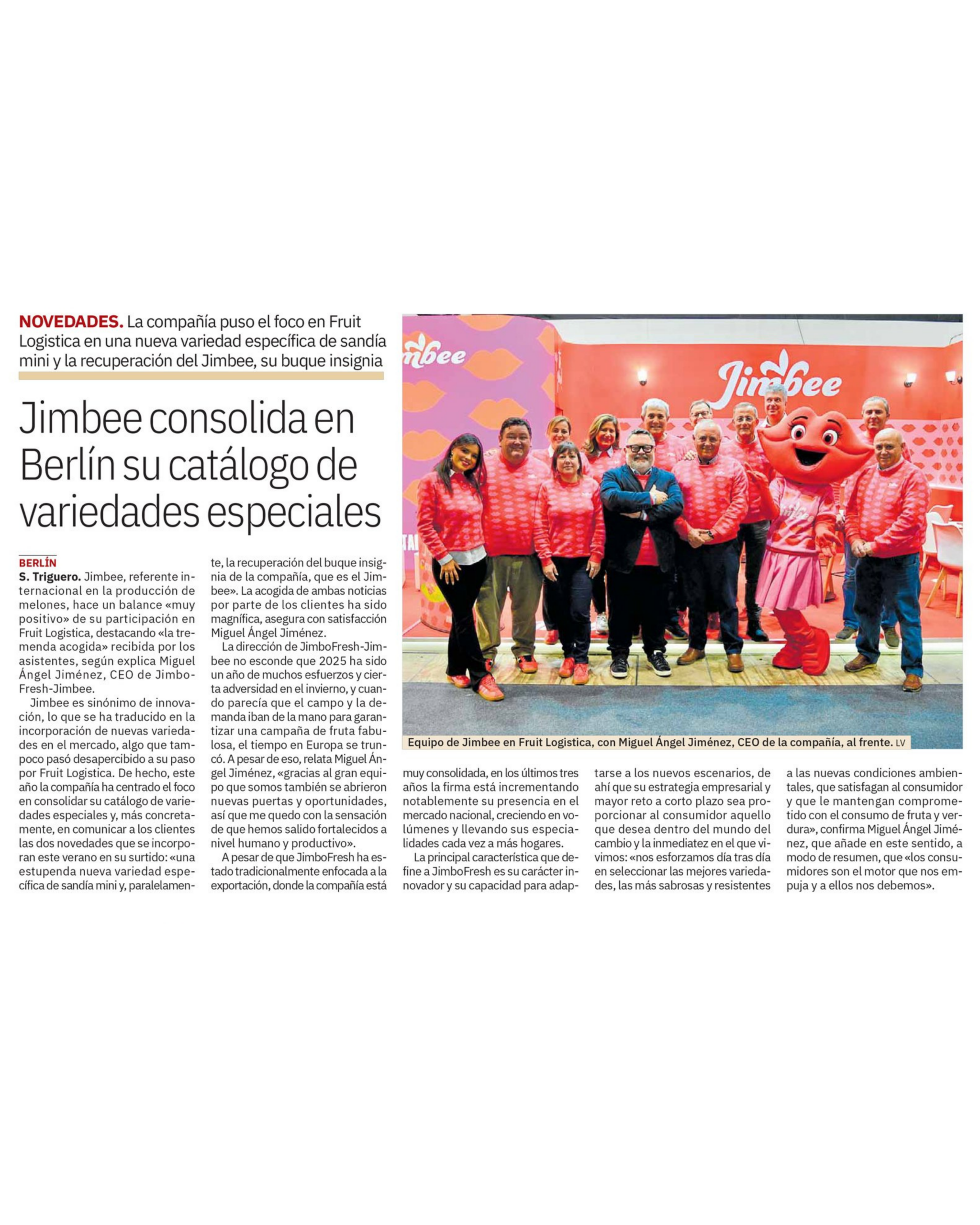 JIMBEE, PROTAGONISTAS EN ‘LA VERDAD’