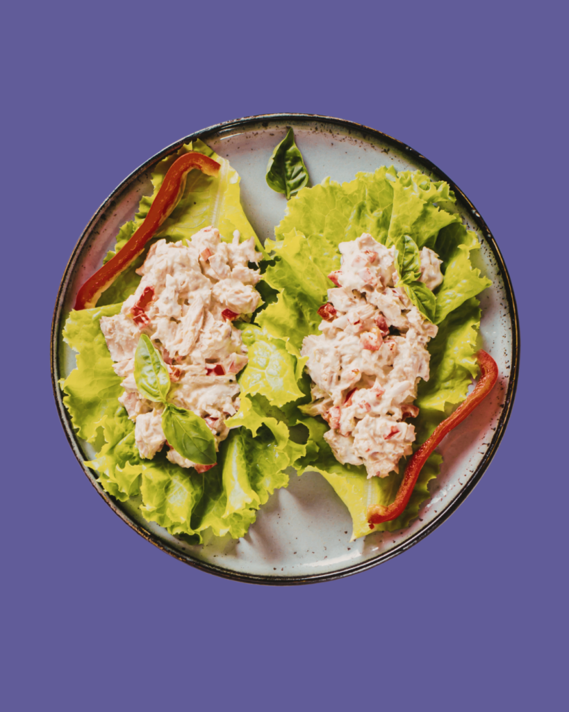 Barquitas de Lechuga con Pollo y Pimiento