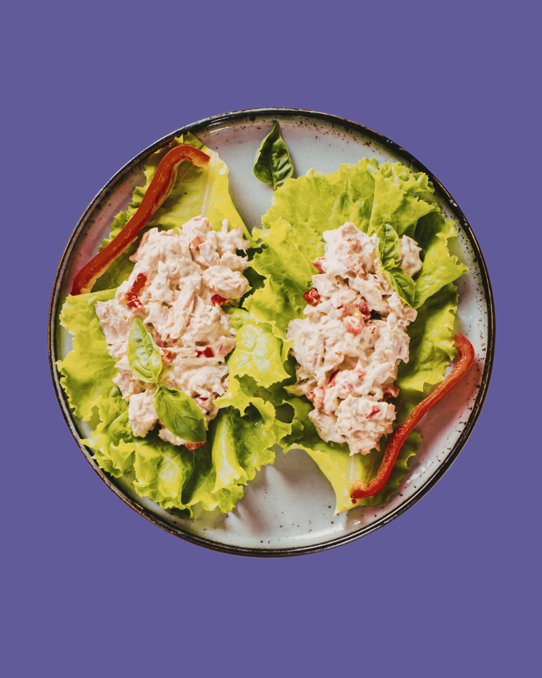 Barquitas de Lechuga con Pollo y Pimiento