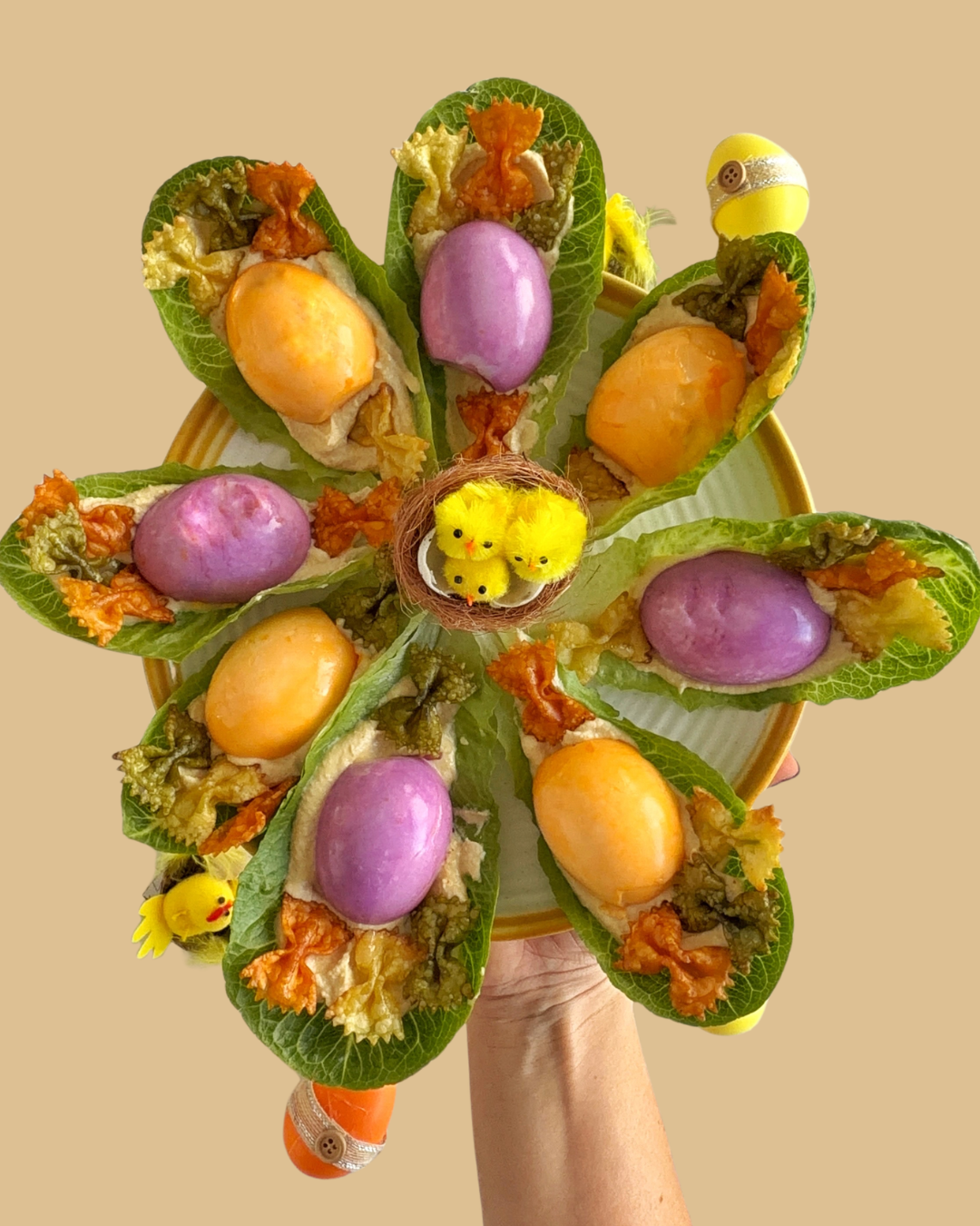 Nidos de Pascua Salados con Huevos de Colores