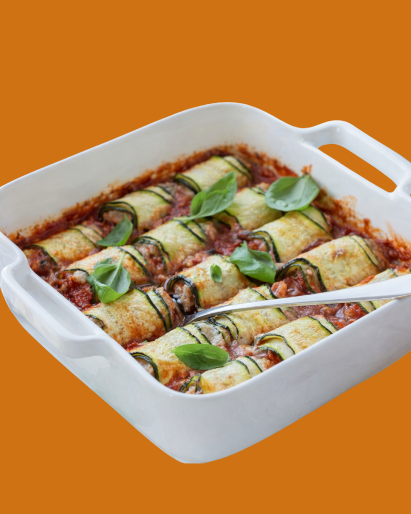 Rollitos de Calabacín Rellenos al Horno