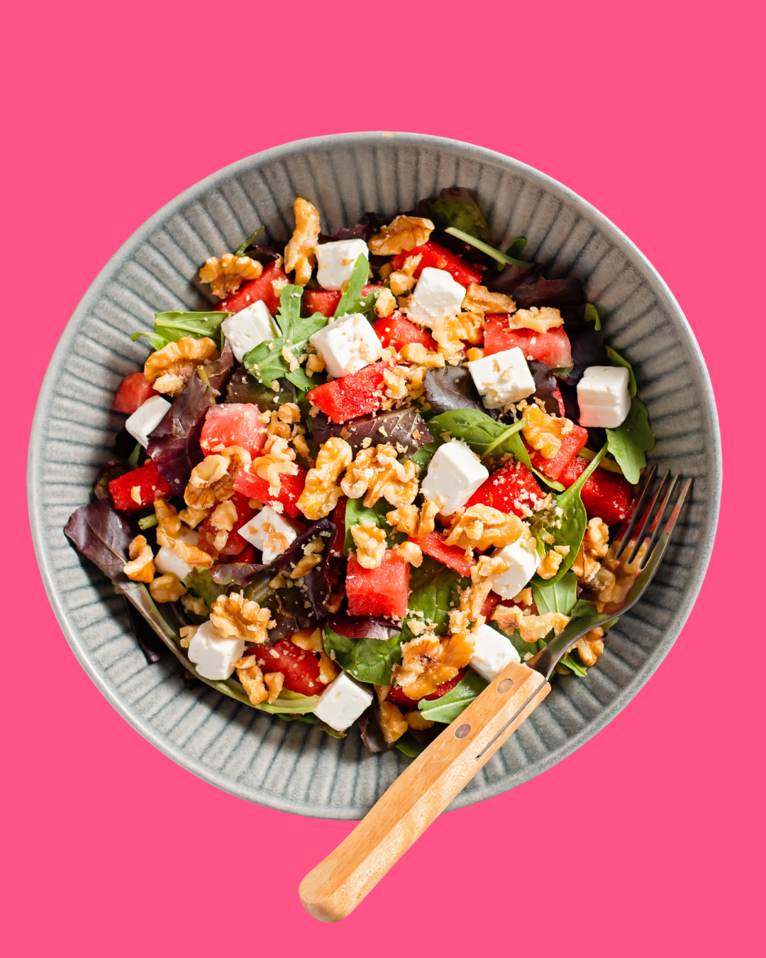 Ensalada de Sandía, Queso y Nueces